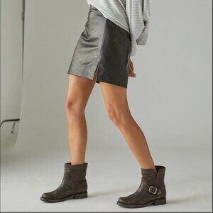 Lucky Brand Black Leather Mini Skirt